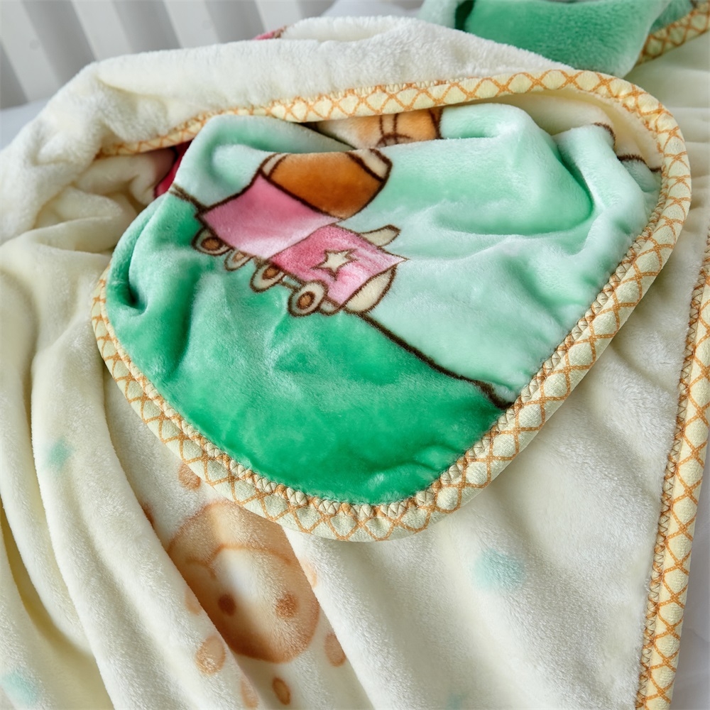 JML Super Soft Silky Baby Blanket 41" x 54" Two Bears