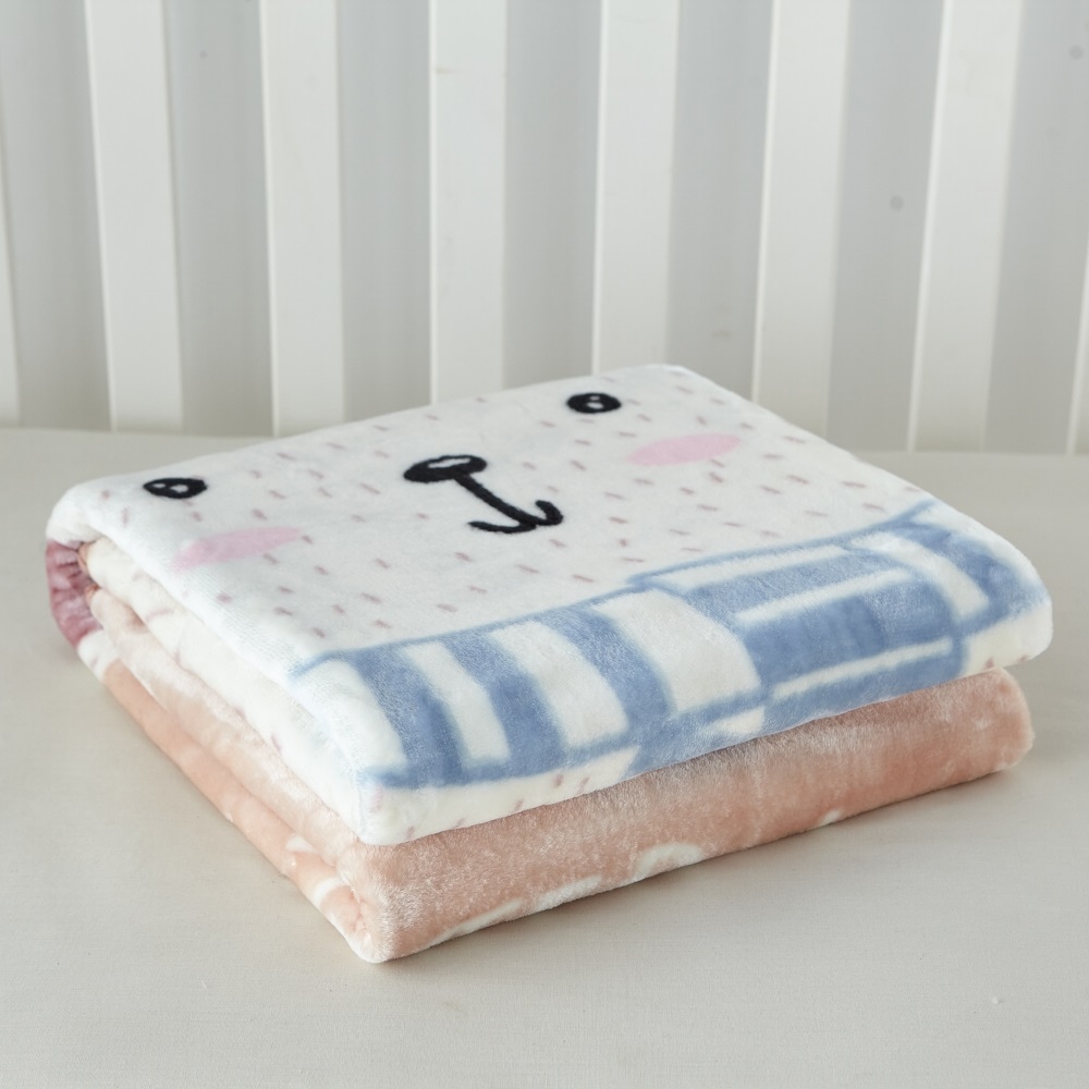 JML Super Soft Silky Baby Blanket 41" x 54" White Bear