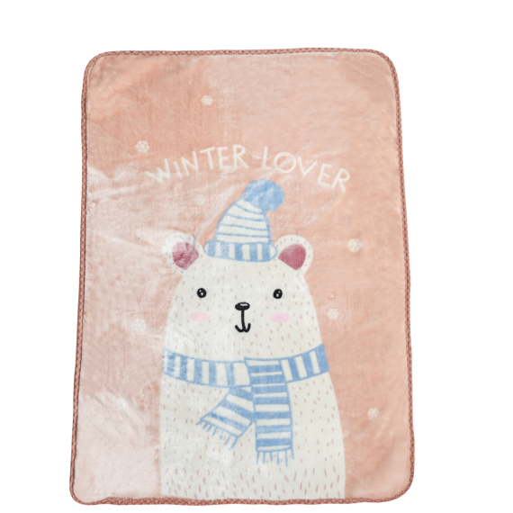 JML Super Soft Silky Baby Blanket 41" x 54" White Bear