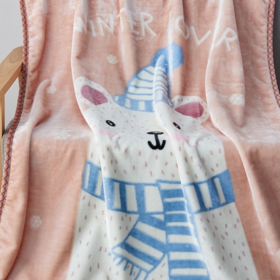 JML Super Soft Silky Baby Blanket 41" x 54" White Bear