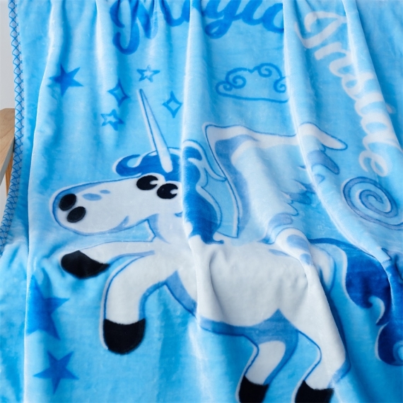 JML Super Soft Silky Baby Blanket 41" x 54" Unicorn B