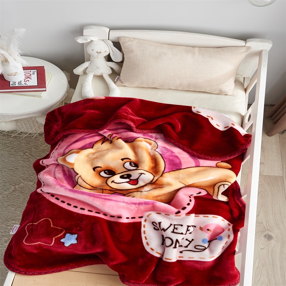 JML Super Soft Silky Baby Blanket 41" x 54" Honey Bear