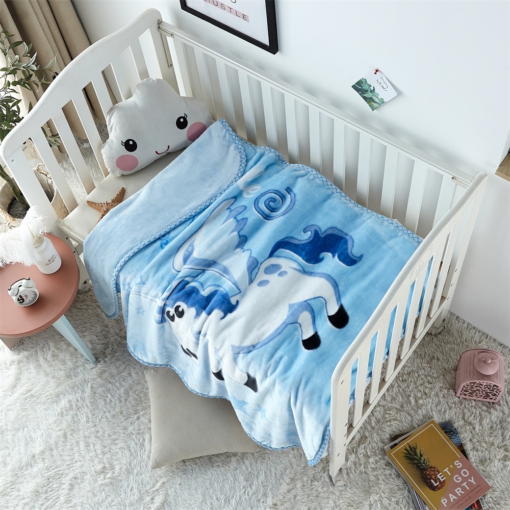 JML Super Soft Silky Baby Blanket 41" x 54" Unicorn B