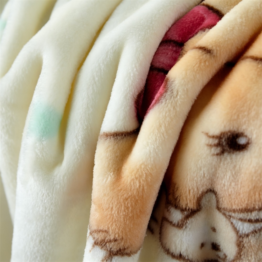 JML Super Soft Silky Baby Blanket 41" x 54" Two Bears